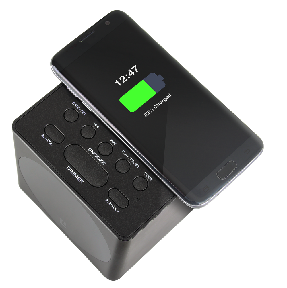 CHARGE Clock with Wireless Phone Charger